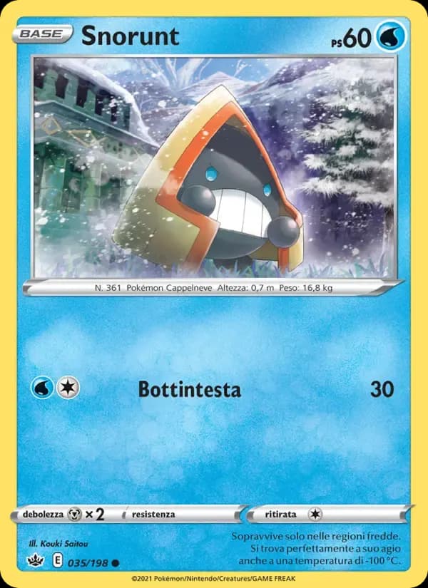 Snorunt — Regno Glaciale 35 Italian Pokémon card