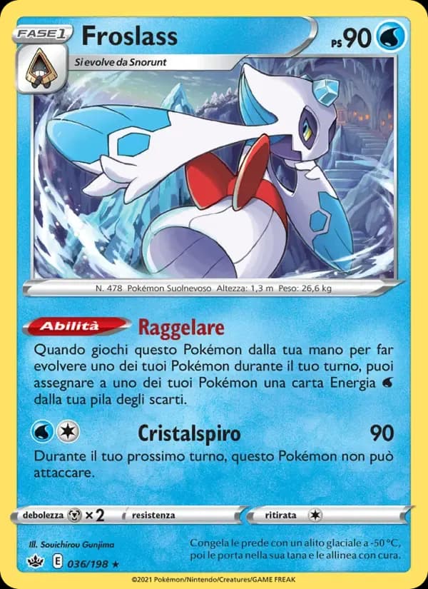 Froslass — Regno Glaciale 36 Italian Pokémon card