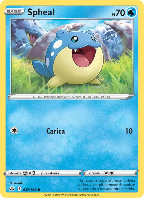 Spheal — Regno Glaciale 37 Italian Pokémon card