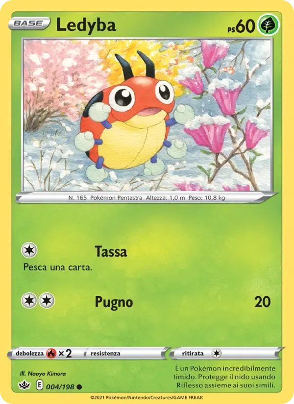 Ledyba — Regno Glaciale 4 Italian Pokémon card