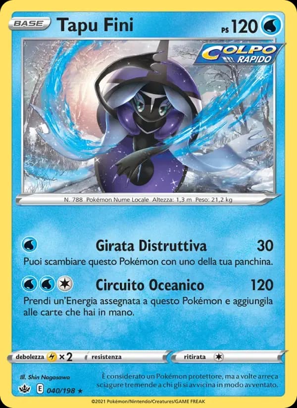 Tapu Fini — Regno Glaciale 40 Italian Pokémon card