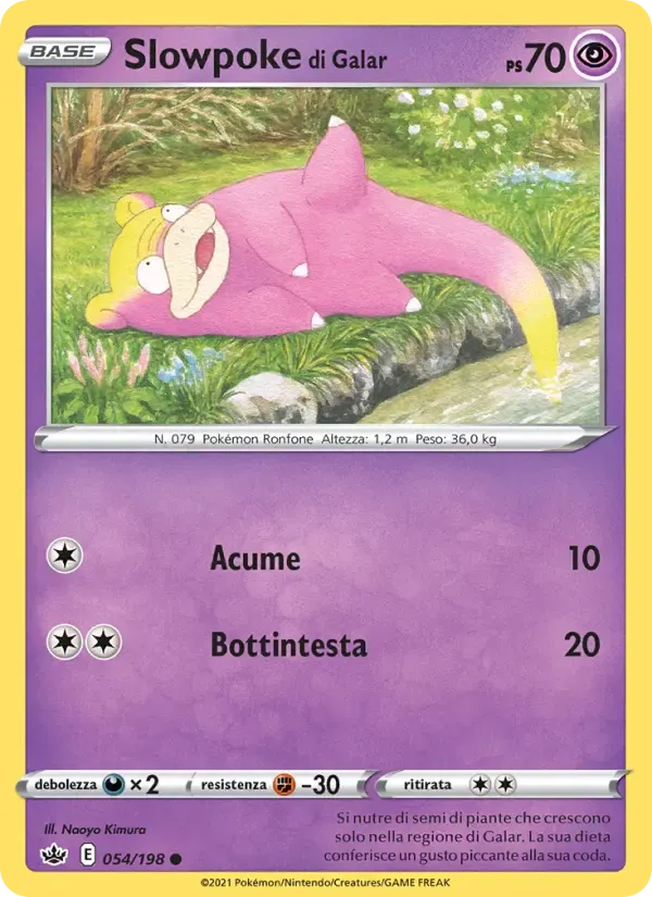 Slowpoke di Galar — Regno Glaciale 54 Italian Pokémon card