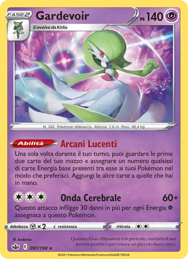 Gardevoir — Regno Glaciale 61 Italian Pokémon card