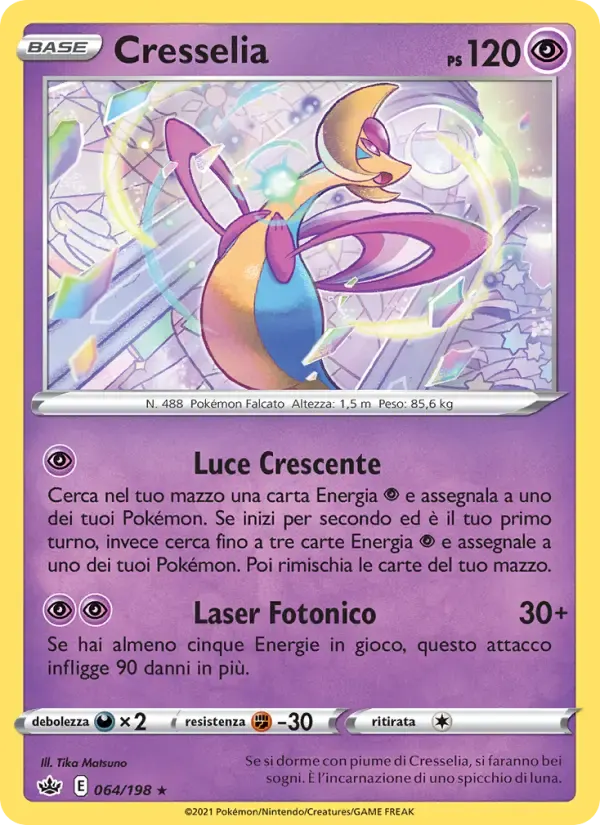 Cresselia — Regno Glaciale 64 Italian Pokémon card