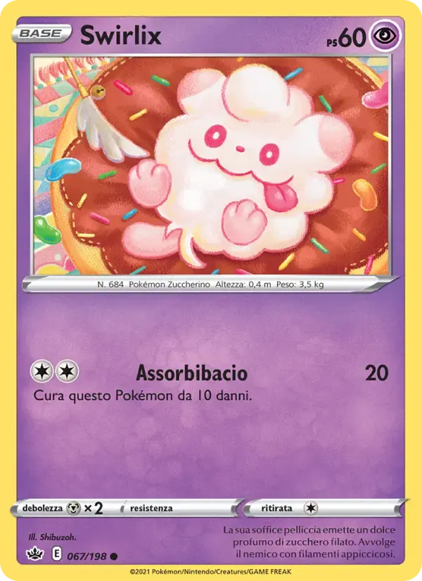Swirlix — Regno Glaciale 67 Italian Pokémon card