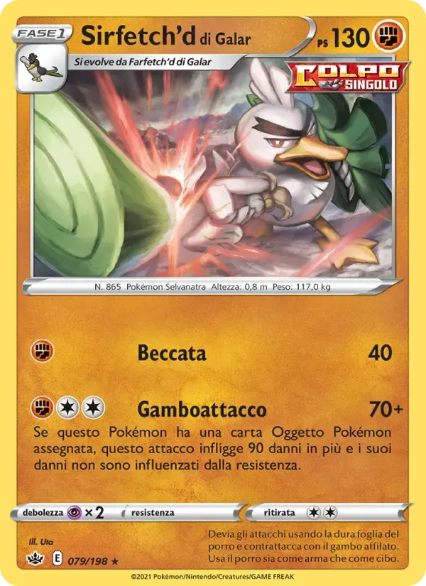 Sirfetch'd di Galar — Regno Glaciale 79 Italian Pokémon card