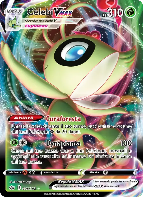 Celebi VMAX — Regno Glaciale 8 Italian Pokémon card