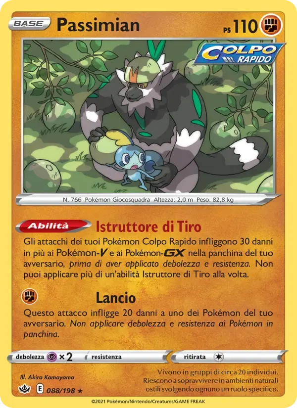 Passimian — Regno Glaciale 88 Italian Pokémon card