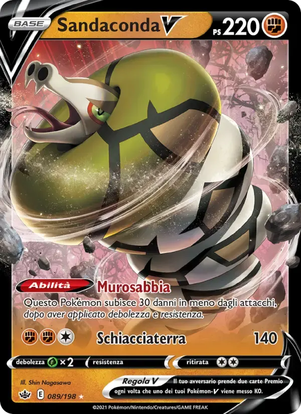 Sandaconda V — Regno Glaciale 89 Italian Pokémon card