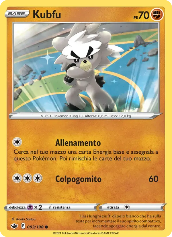 Kubfu — Regno Glaciale 93 Italian Pokémon card