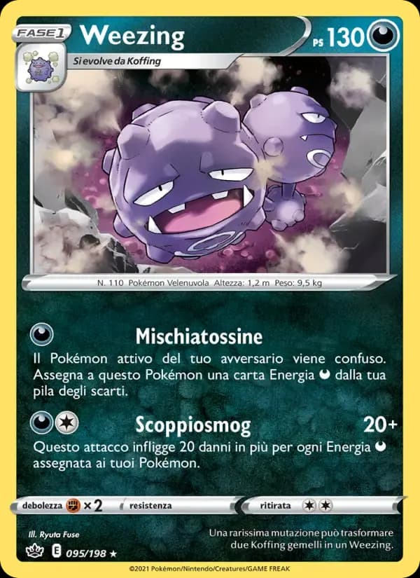 Weezing — Regno Glaciale 95 Italian Pokémon card