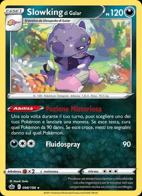 Slowking di Galar — Regno Glaciale 98 Italian Pokémon card