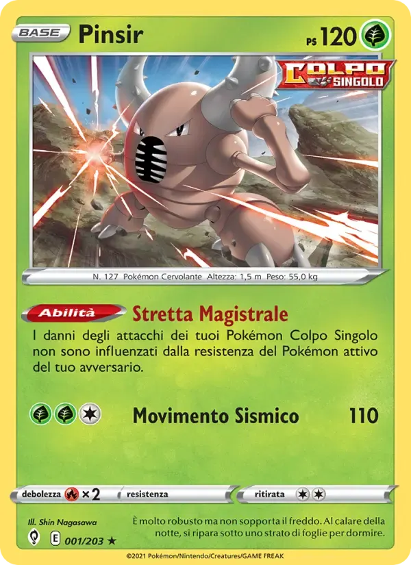 Pinsir — Evoluzioni Eteree 1 Italian Pokémon card