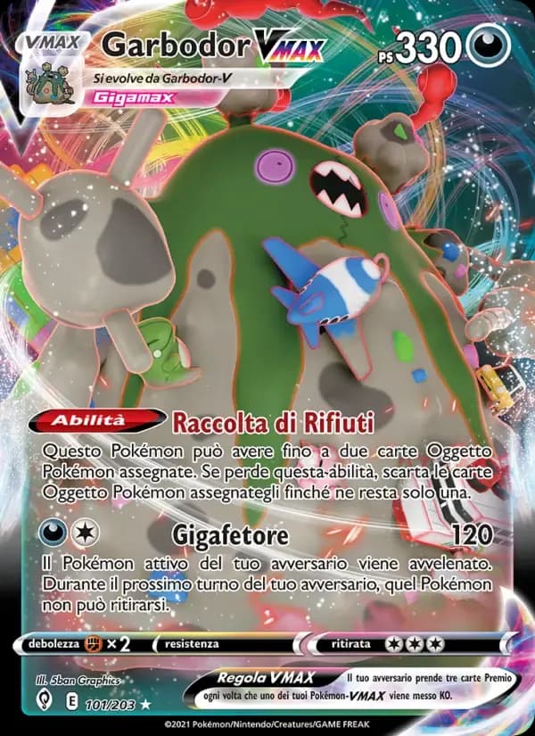 Garbodor VMAX — Evoluzioni Eteree 101 Italian Pokémon card