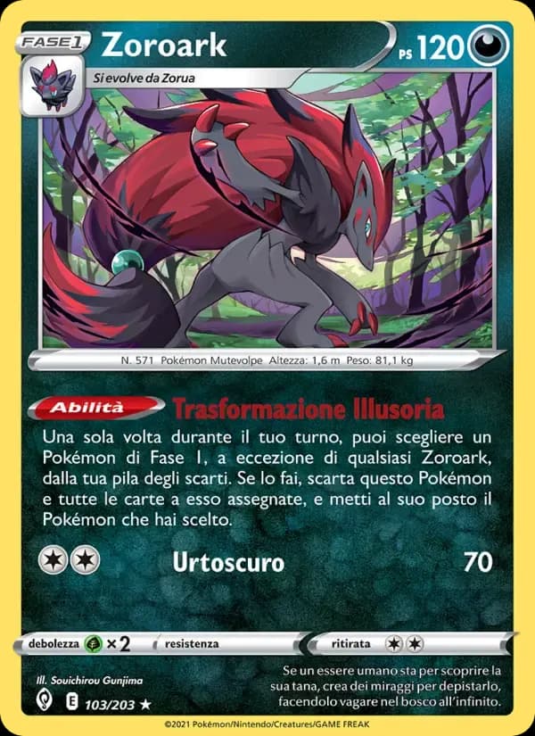Zoroark — Evoluzioni Eteree 103 Italian Pokémon card