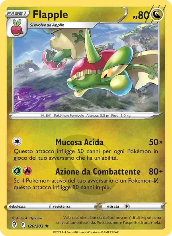 Flapple — Evoluzioni Eteree 120 Italian Pokémon card