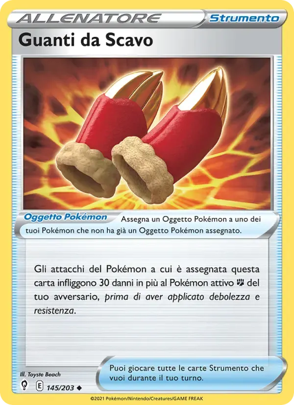 Guanti da Scavo — Evoluzioni Eteree 145 Italian Pokémon card