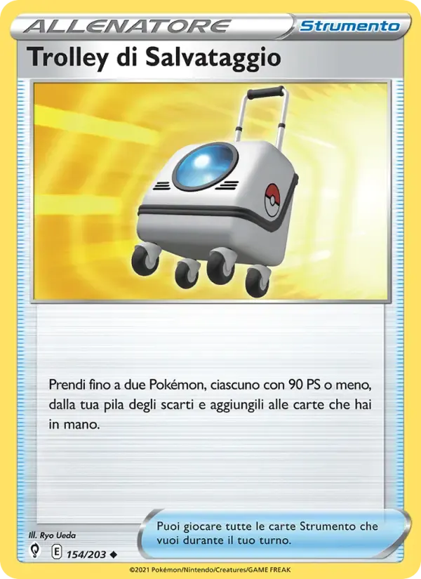 Trolley di Salvataggio — Evoluzioni Eteree 154 Italian Pokémon card