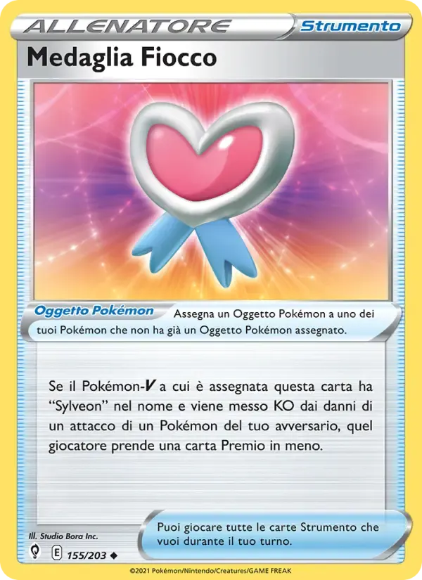 Medaglia Fiocco — Evoluzioni Eteree 155 Italian Pokémon card