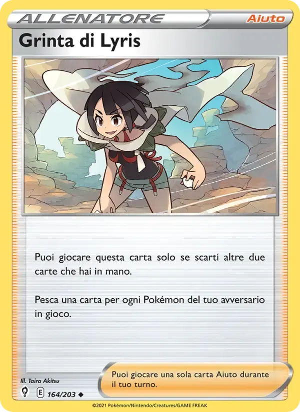 Grinta di Lyris — Evoluzioni Eteree 164 Italian Pokémon card