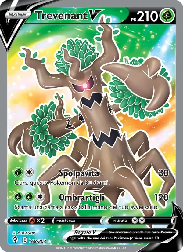 Trevenant V — Evoluzioni Eteree 168 Italian Pokémon card