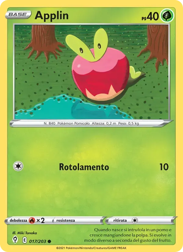 Applin — Evoluzioni Eteree 17 Italian Pokémon card