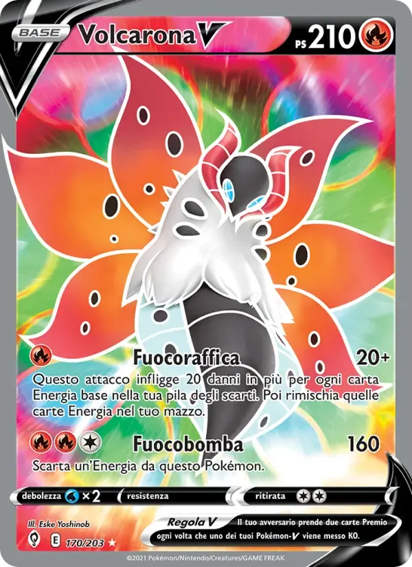 Volcarona V — Evoluzioni Eteree 170 Italian Pokémon card