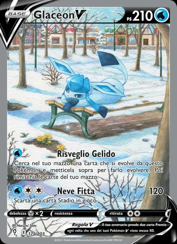 Glaceon V — Evoluzioni Eteree 175 Italian Pokémon card