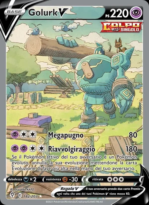 Golurk V — Evoluzioni Eteree 182 Italian Pokémon card