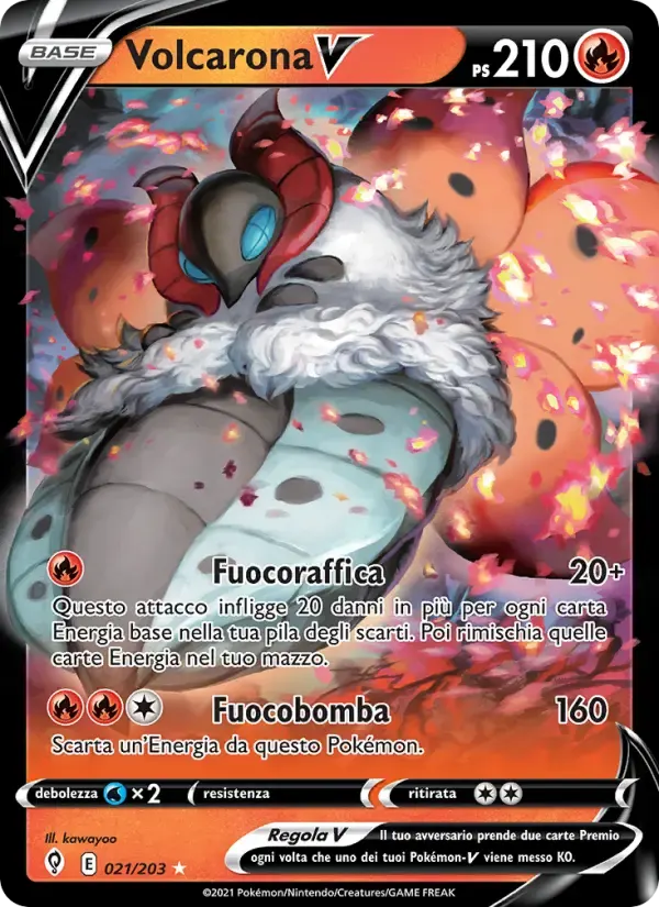 Volcarona V — Evoluzioni Eteree 21 Italian Pokémon card