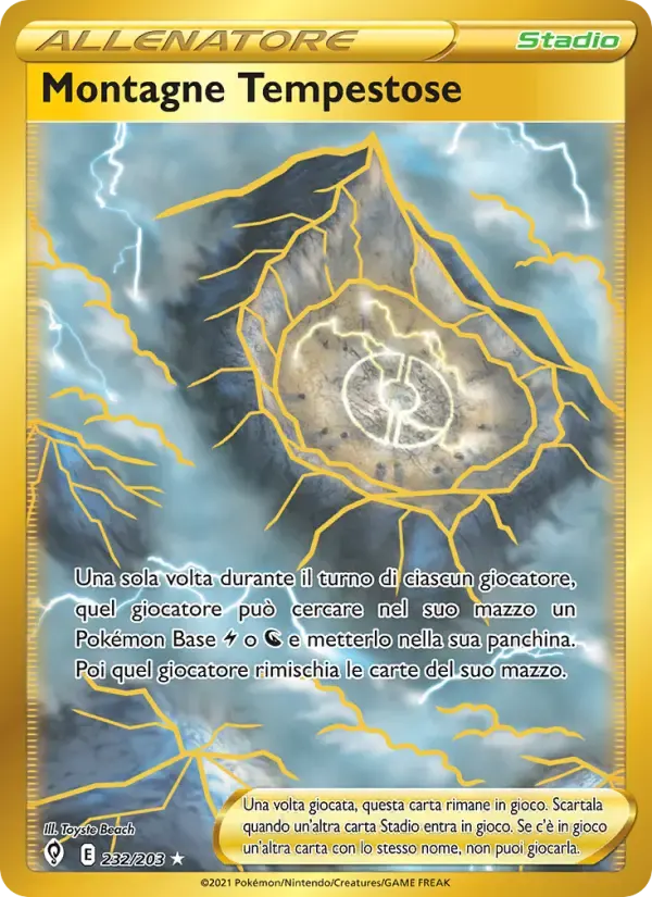 Montagne Tempestose — Evoluzioni Eteree 232 Italian Pokémon card