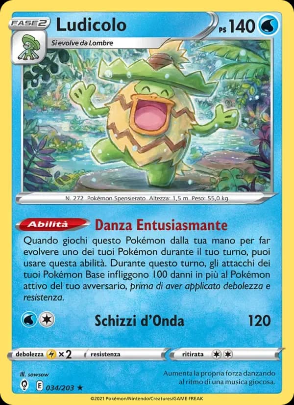Ludicolo — Evoluzioni Eteree 34 Italian Pokémon card