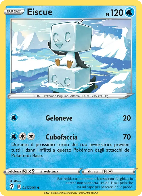 Eiscue — Evoluzioni Eteree 47 Italian Pokémon card