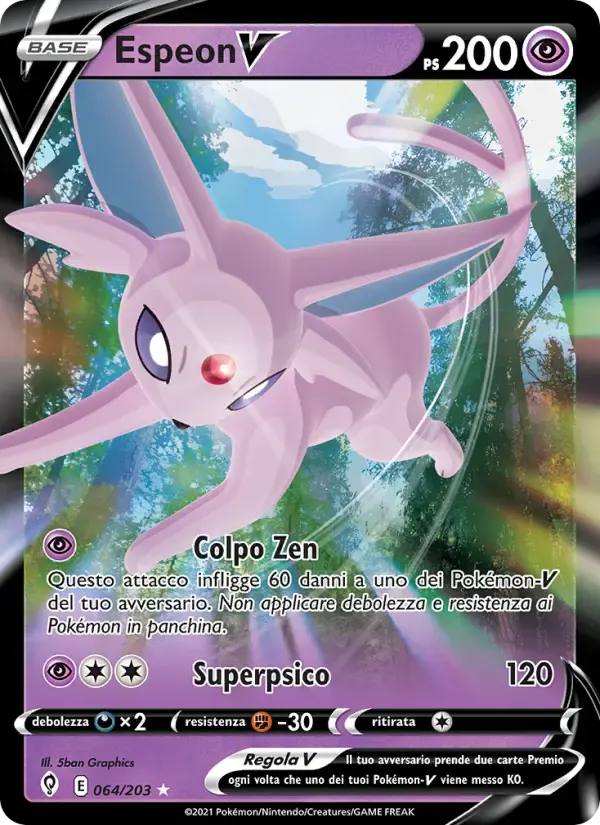 Espeon V — Evoluzioni Eteree 64 Italian Pokémon card