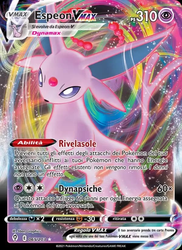 Espeon VMAX — Evoluzioni Eteree 65 Italian Pokémon card