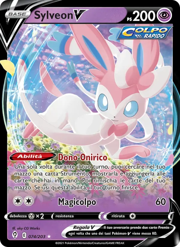 Sylveon V — Evoluzioni Eteree 74 Italian Pokémon card