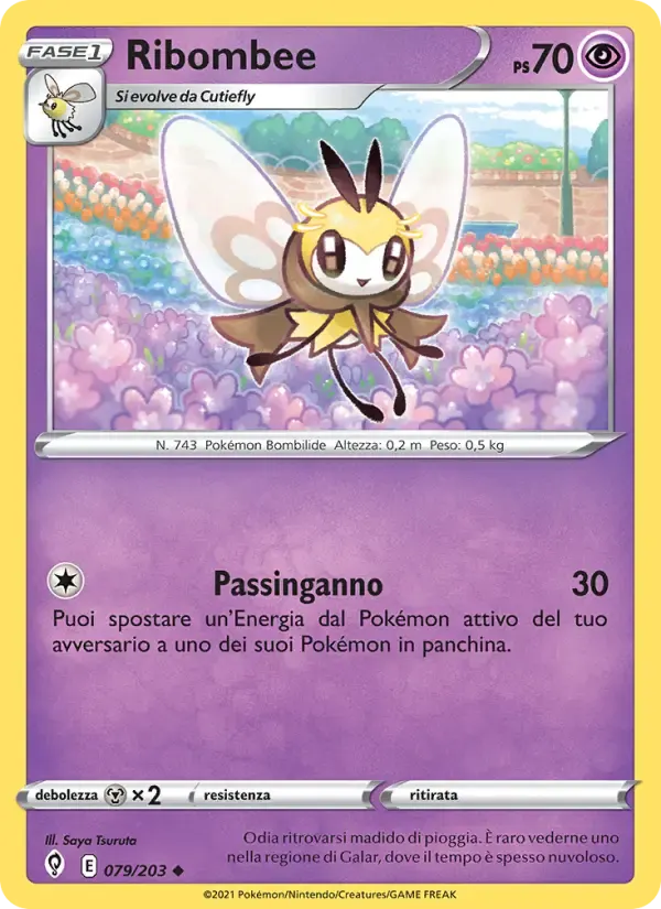 Ribombee — Evoluzioni Eteree 79 Italian Pokémon card