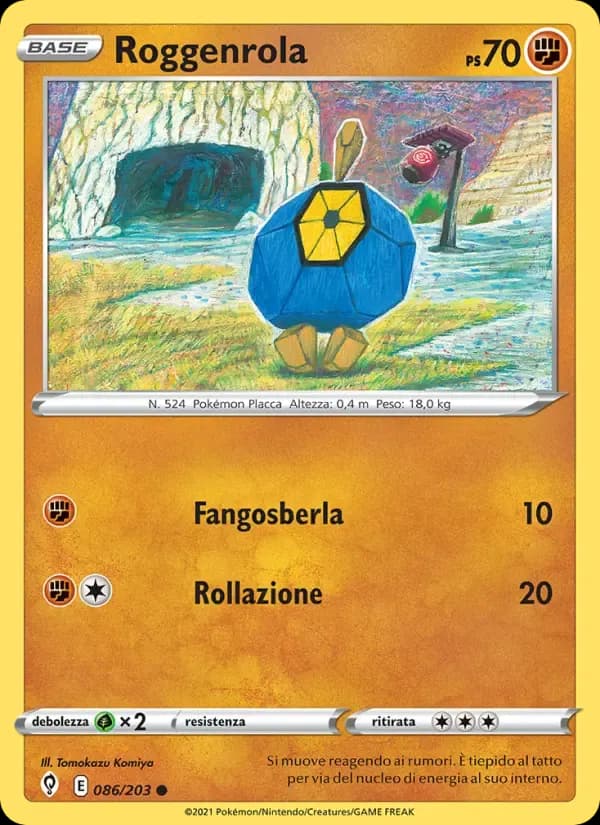 Roggenrola — Evoluzioni Eteree 86 Italian Pokémon card
