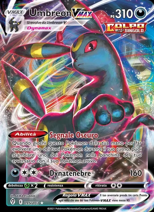 Umbreon VMAX — Evoluzioni Eteree 95 Italian Pokémon card