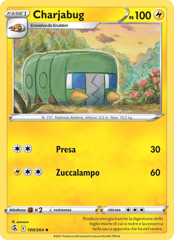 Charjabug — Colpo Fusione 100 Italian Pokémon card