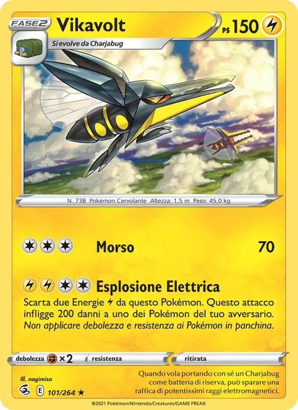 Vikavolt — Colpo Fusione 101 Italian Pokémon card