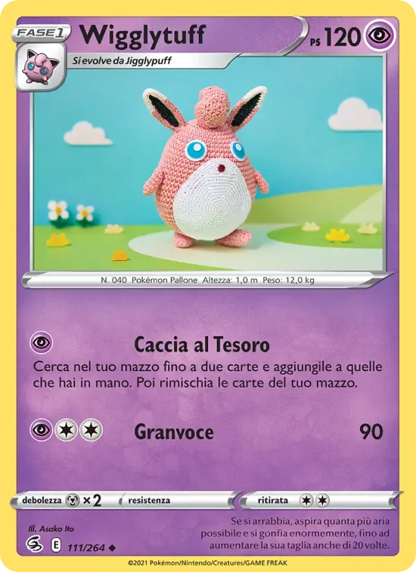 Wigglytuff — Colpo Fusione 111 Italian Pokémon card