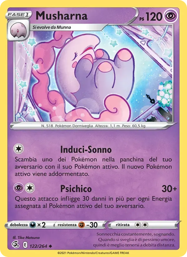 Musharna — Colpo Fusione 122 Italian Pokémon card
