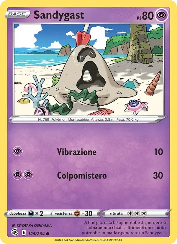 Sandygast — Colpo Fusione 125 Italian Pokémon card
