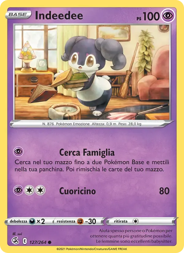 Indeedee — Colpo Fusione 127 Italian Pokémon card