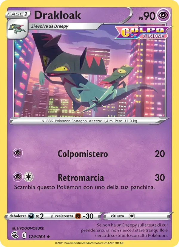 Drakloak — Colpo Fusione 129 Italian Pokémon card