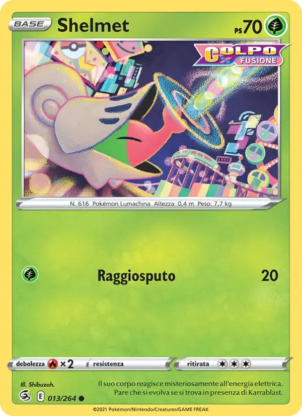 Shelmet — Colpo Fusione 13 Italian Pokémon card