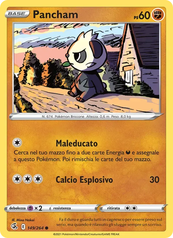 Pancham — Colpo Fusione 149 Italian Pokémon card