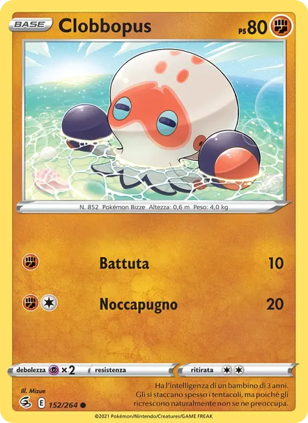 Clobbopus — Colpo Fusione 152 Italian Pokémon card