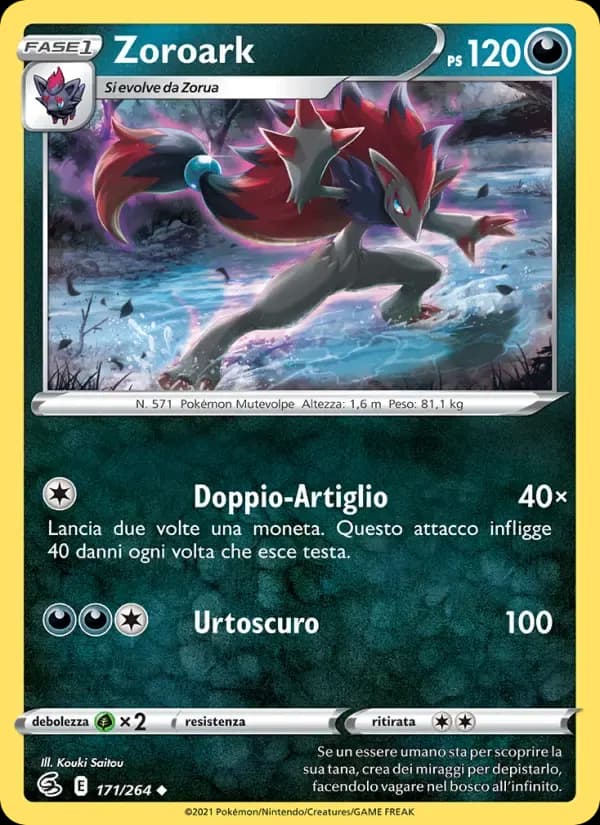 Zoroark — Colpo Fusione 171 Italian Pokémon card